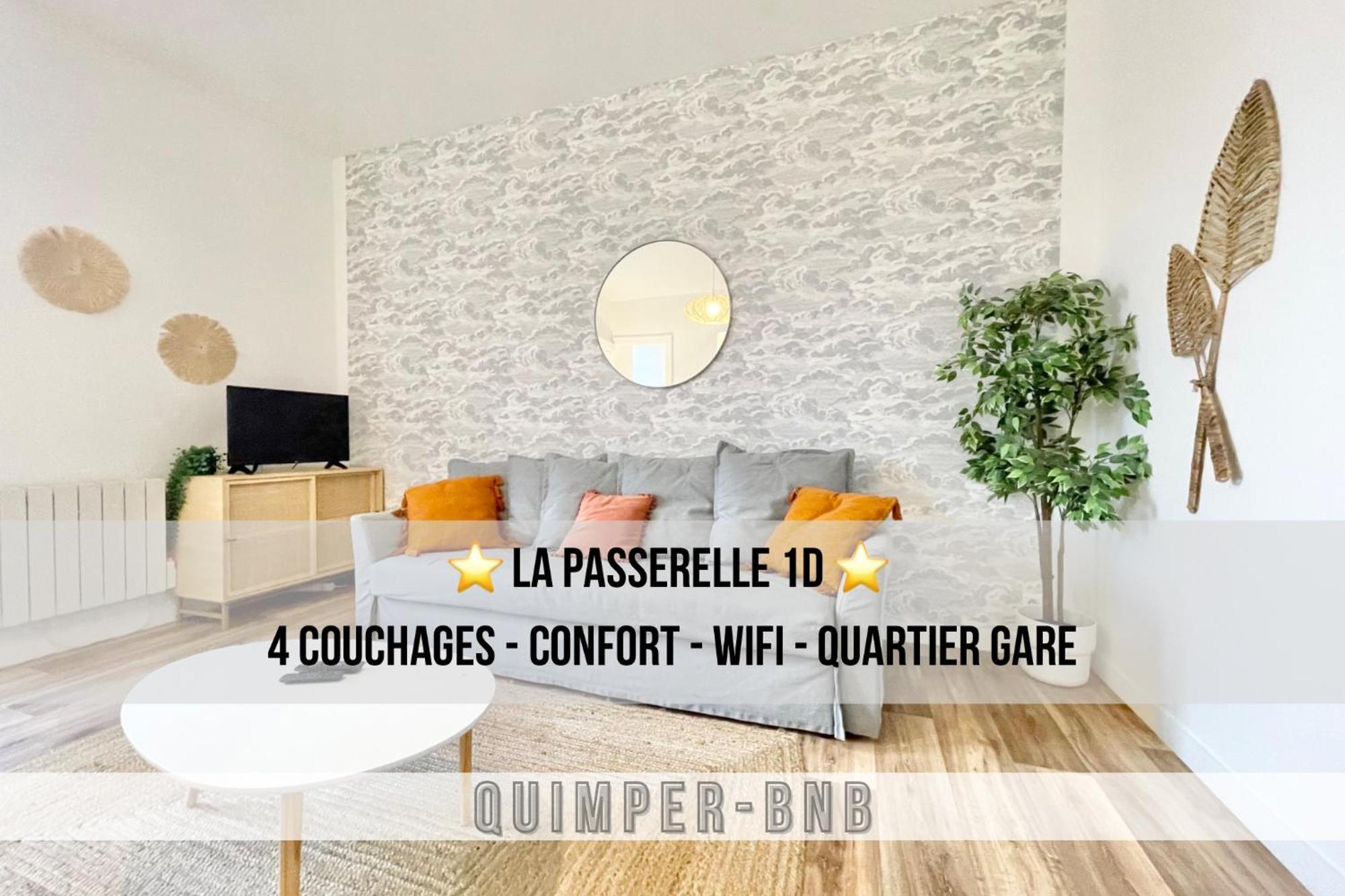La Passerelle 1D - Quartier Gare - Wifi Quimper Zewnętrze zdjęcie